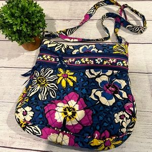 Vera Bradley Triple Zipper Hipster Crossbody in African Violet